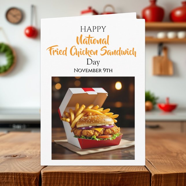 National Fried Chicken Sandwich Day | Nov 9th Card (Creator Uploaded)