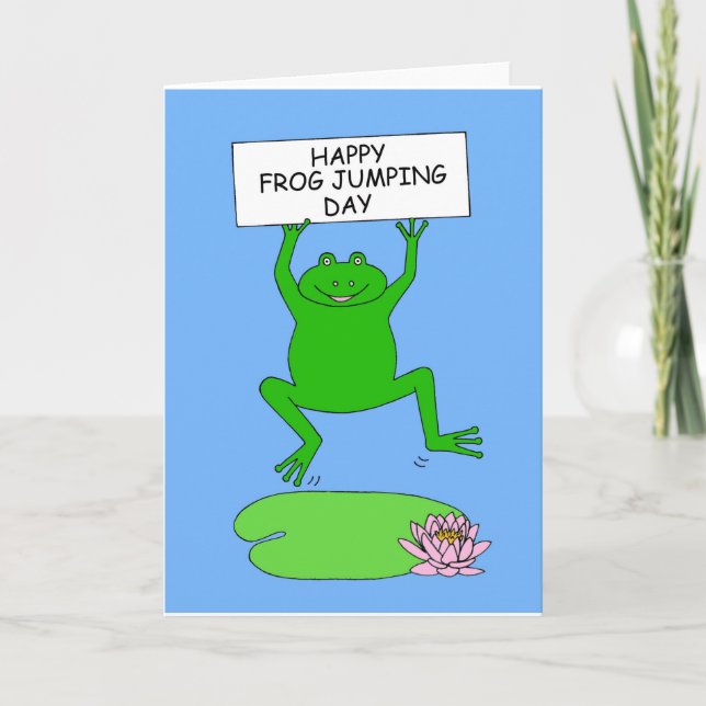 National Frog Jumping Day May 13th Card (Front)