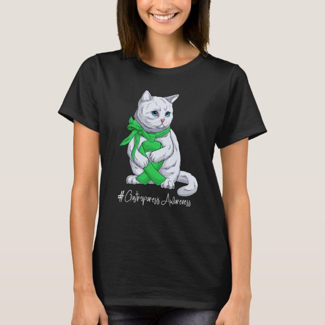 National Gastroparesis Awareness Month Green Ribbo T-Shirt (Front)