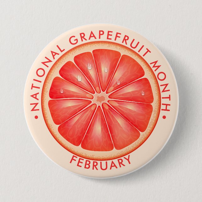 National Grapefruit Month 7.5 Cm Round Badge (Front)