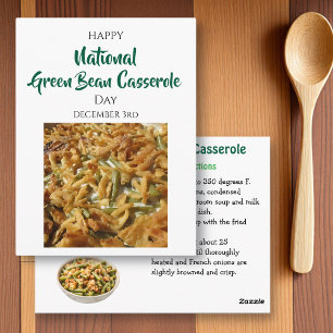 National Green Bean Casserole Day Dec 3rd Postcard