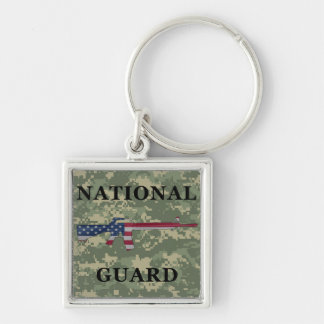 National Guard M16 Keychain Green