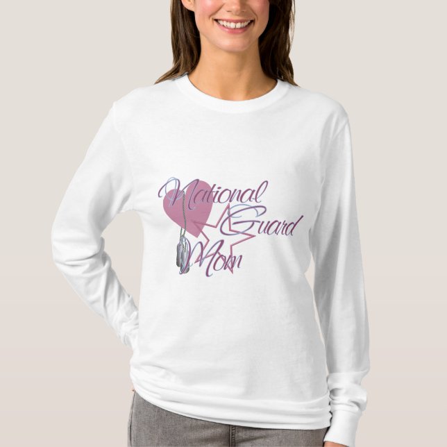 National Guard Mum Heart N Star T-Shirt (Front)