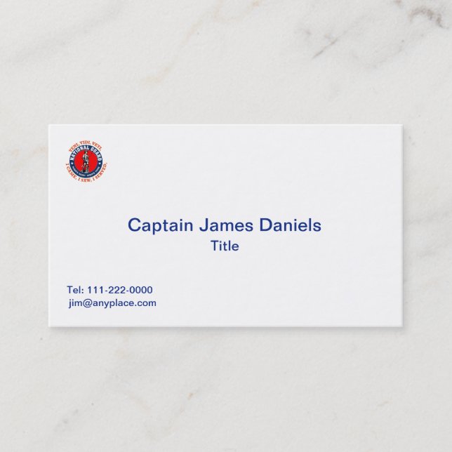 National Guard Shield Logo Business Card (Front)