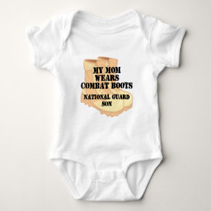 National Guard Son Mum wears DCB Baby Bodysuit