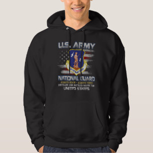 National Guard Veteran Always Ready Military Flag Hoodie