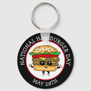 National Hamburger Day May 28th  Key Ring