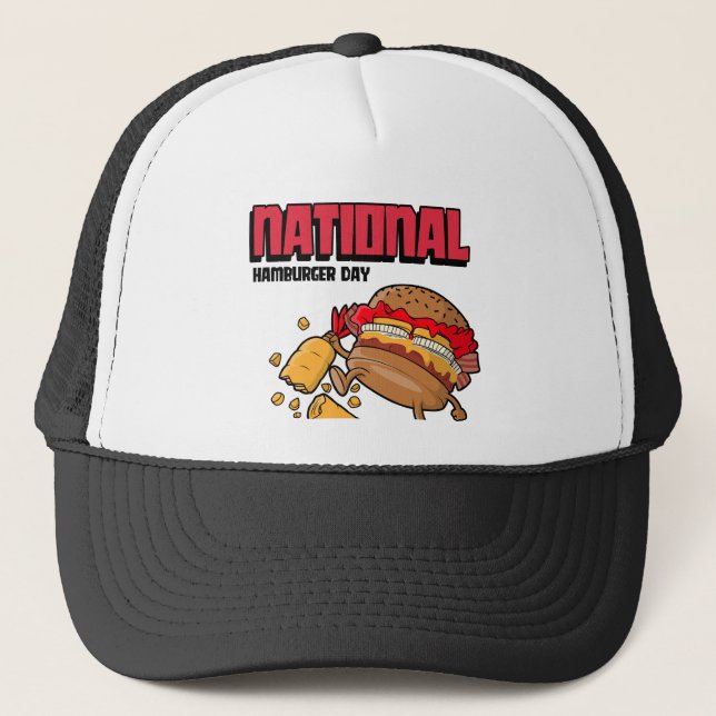 National Hamburger Day Trucker Hat (Front)