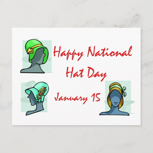 National Hat Day January 15 Postcard (Front)