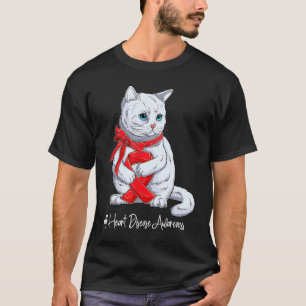 National Heart Disease Awareness Month Red Ribbon T-Shirt
