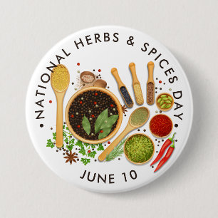 National Herbs & Spices Day 7.5 Cm Round Badge