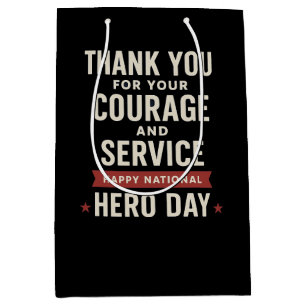 National Hero Day Thank you Typography Teachers  Medium Gift Bag