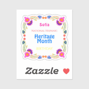 National Hispanic Heritage Birthday Colourful Flor
