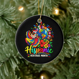 National Hispanic Heritage Month All Countries Ceramic Tree Decoration
