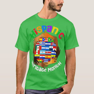 National Hispanic Heritage Month All Countries Fla T-Shirt