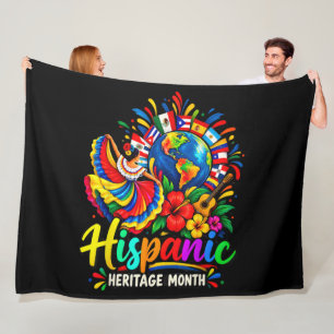 National Hispanic Heritage Month All Countries Fleece Blanket