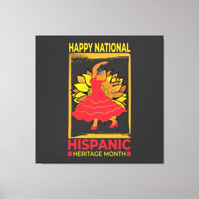 National Hispanic Heritage Month Canvas Print (Front)
