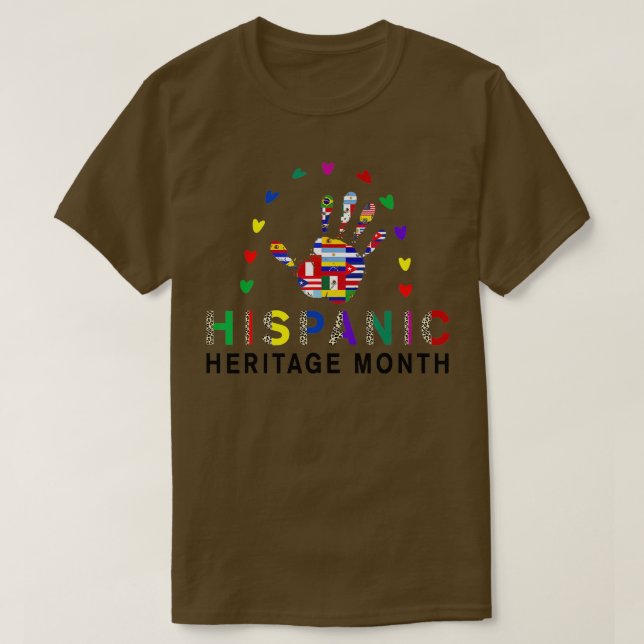 National Hispanic Heritage Month Celebration Latin T-Shirt (Design Front)