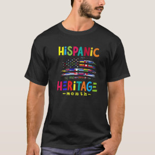 National Hispanic Heritage Month Countries Flags L T-Shirt
