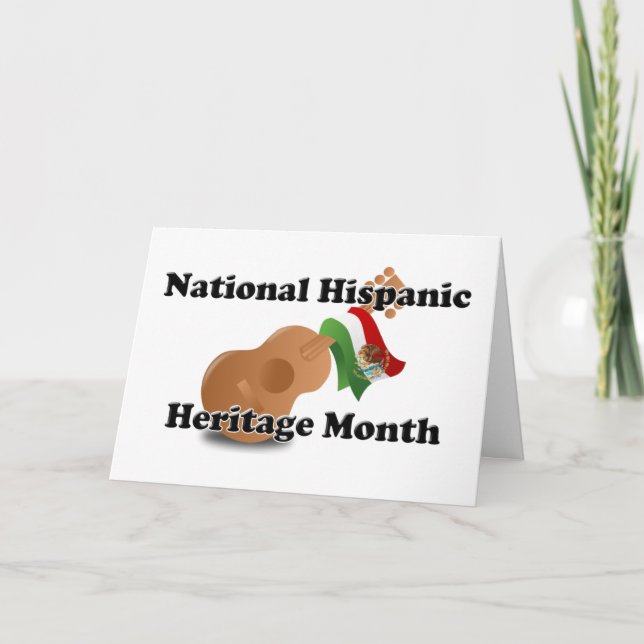 National Hispanic Heritage Month - Guitar Card (Front)