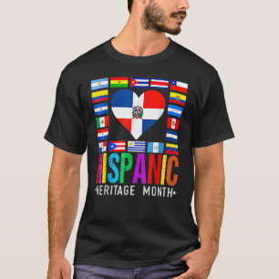 National Hispanic Heritage Month Heart American La T-Shirt
