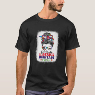 National Hispanic Heritage Month Hippie Women Mess T-Shirt