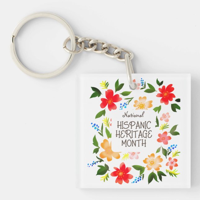 National HISPANIC HERITAGE MONTH Key Ring (Front)