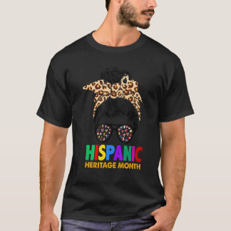 National Hispanic Heritage Month Latin Flags Messy T-Shirt