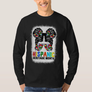 National Hispanic Heritage Month Latin Flags Messy T-Shirt