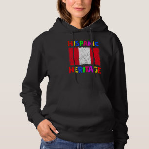 National Hispanic Heritage Month Latina Peru Flag  Hoodie