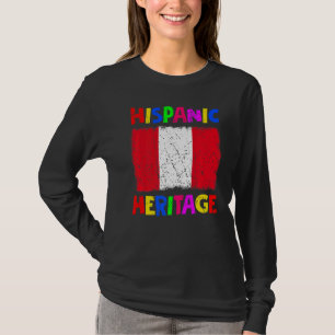 National Hispanic Heritage Month Latina Peru Flag T-Shirt