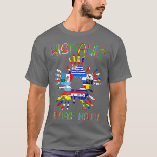 National Hispanic Heritage Month Latino All Countr T-Shirt