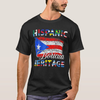 National Hispanic Heritage Month Puerto Rico Flag T-Shirt