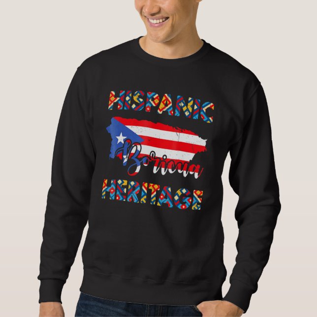 National Hispanic Heritage Month  Puerto Rico Sweatshirt (Front)