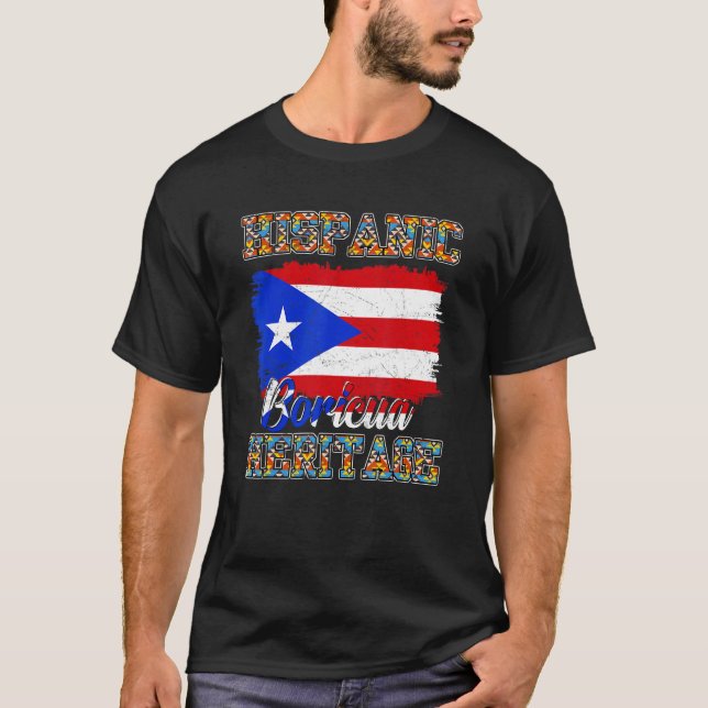 National Hispanic Heritage Month Puerto Rico T-Shirt (Front)
