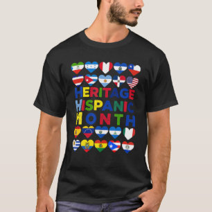 National Hispanic Heritage Month Rainbow All Count T-Shirt