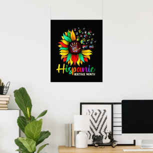 National Hispanic Heritage Month Sunflower Poster