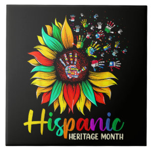 National Hispanic Heritage Month Sunflower Tile