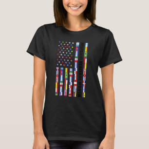 National Hispanic Heritage Month USA Flag All Coun T-Shirt