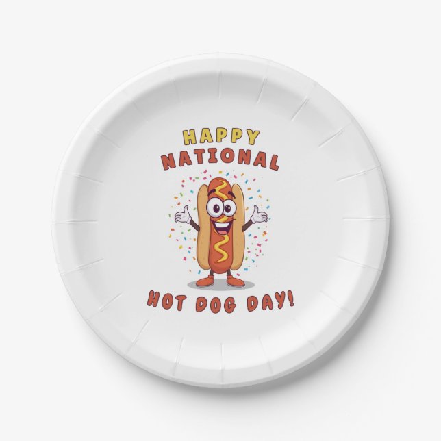 National Hot Dog Day Party Plates (Front)