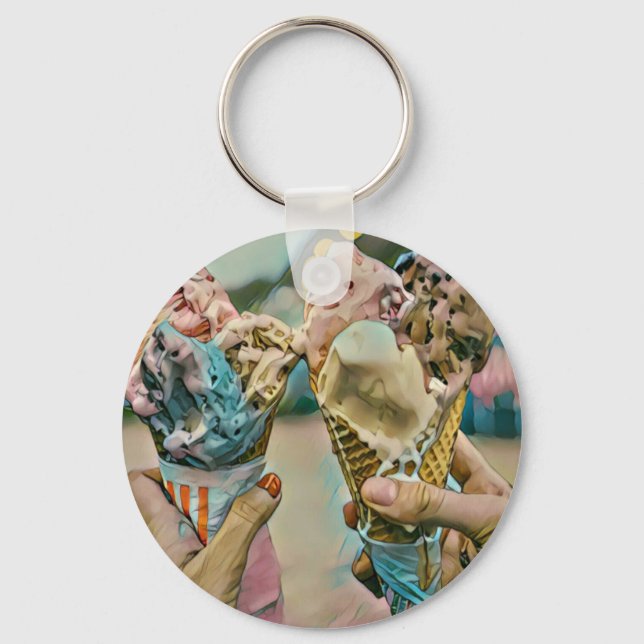 National Ice Cream Day Gift Key Ring (Front)