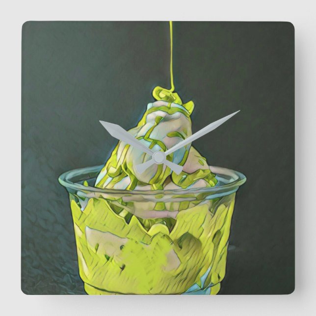 National Ice Cream Day Gift Square Wall Clock (Front)