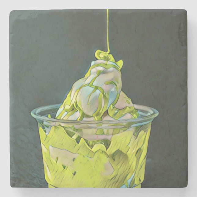 National Ice Cream Day Gift Stone Coaster (Front)