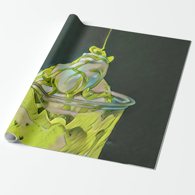 National Ice Cream Day Gift Wrapping Paper (Unrolled)