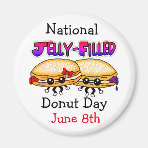 National Jelly-Filled Donut Day Magnet