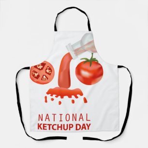 National Ketchup Day Sign Apron