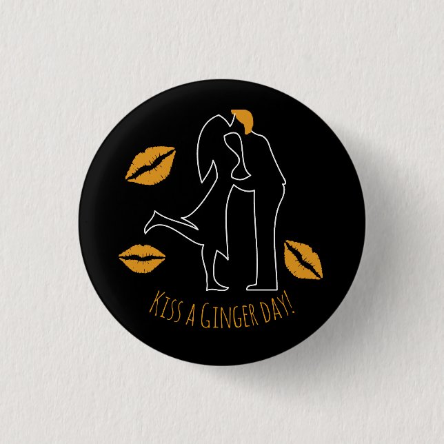 National Kiss a Ginger Day 3 Cm Round Badge (Front)