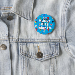 National Kite Month 6 Cm Round Badge