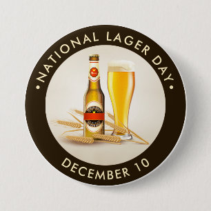 National Lager Day, beer 7.5 Cm Round Badge
