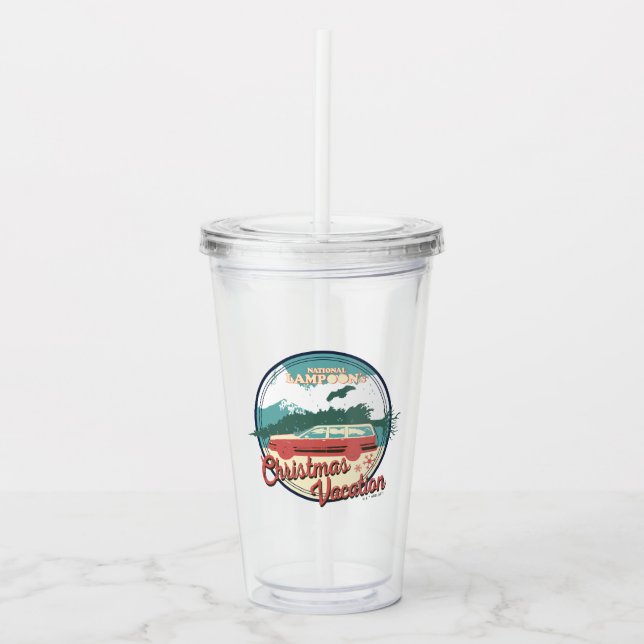 National Lampoon's Christmas Vacation Badge Acrylic Tumbler (Front)
